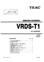 Teac VRDS-T1 OEM Service