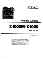 Teac X-1000 OEM Service
