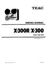 Teac X-300R OEM Service