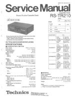 Technics RS-TR210 OEM Service