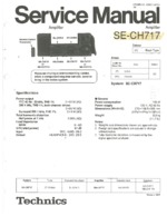 Technics SE-CH717 OEM Service