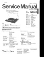 Technics SL-QD33 OEM Service