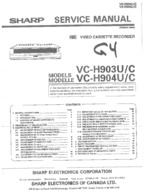 SHARP VCH903U OEM Service