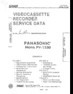 PANASONIC PV1530 SAMS Photofact®