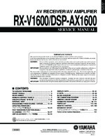 Yamaha DSP-AX1600 OEM Service