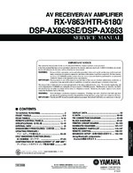 Yamaha DSP-AX863SE OEM Service