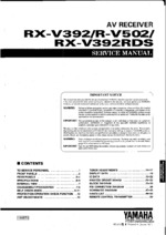 Yamaha RX-V392RDS OEM Service