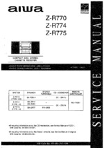 AIWA Z-R770/Z-R774/Z-R775 OEM Service