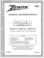 ZENITH VRM4170 OEM Service