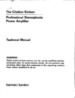 Harman Kardon citation-sixteen OEM Service