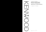 KENWOOD KRA5020 OEM Owners