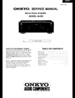 ONKYO M501 OEM Service